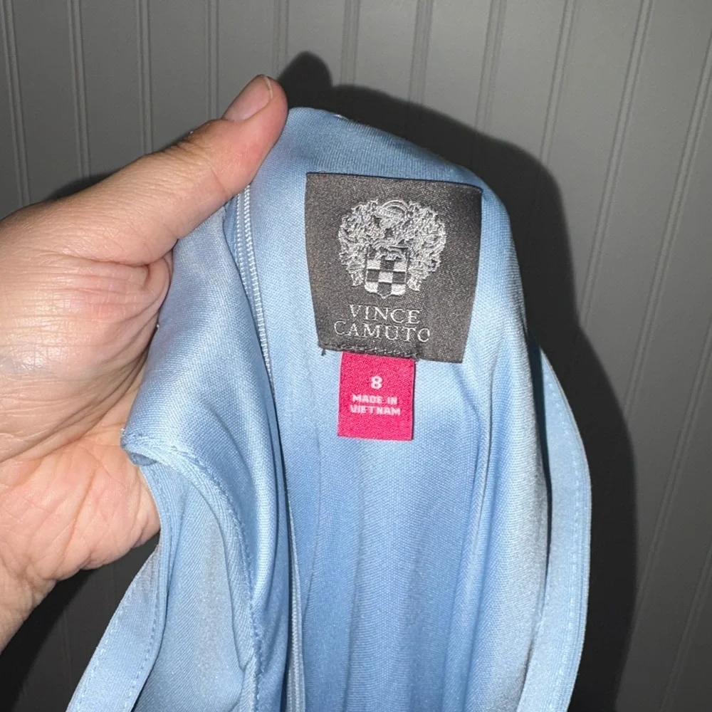 Vince Camuto Light Blue Halter Dress| Size 8 - Picture 4 of 4